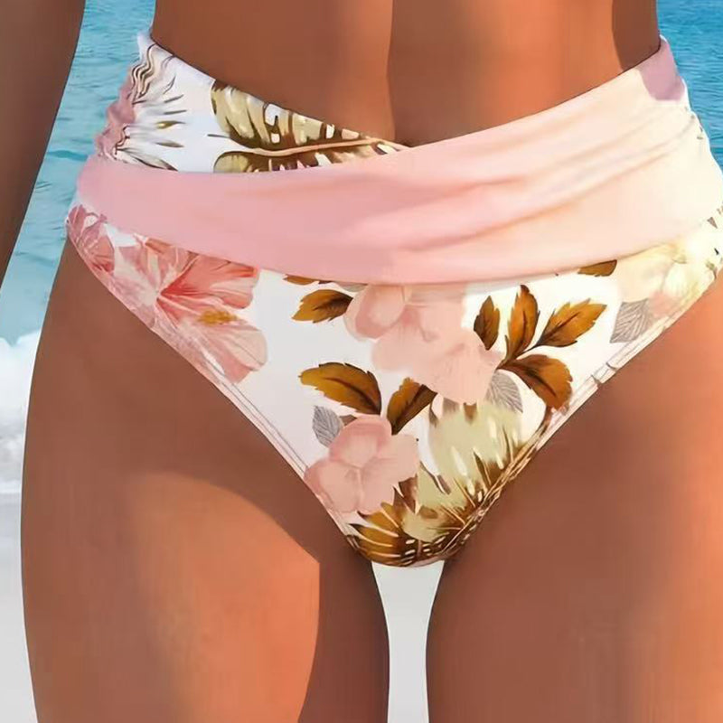 Women's Floral Print High Waist Bikini Set