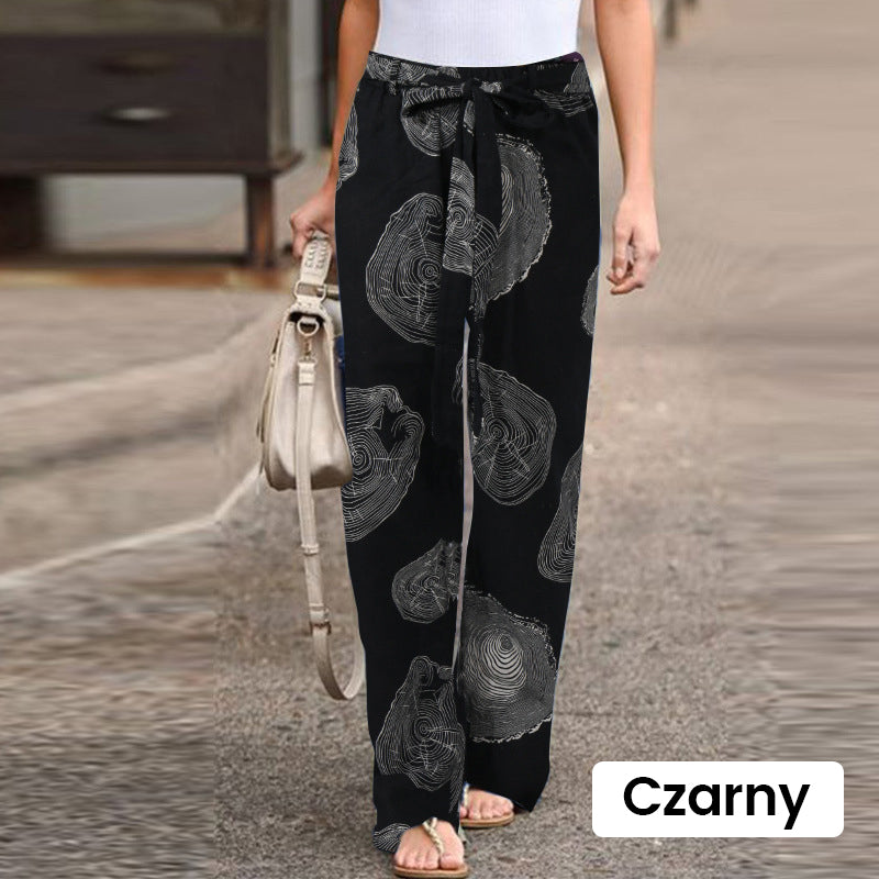 🔥2026 New Arrivals Special Offer-Women's cotton and linen pants with an elastic waistband and a print