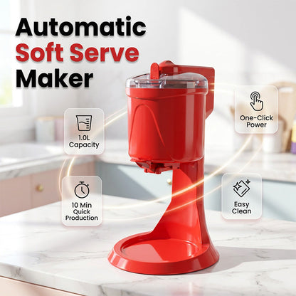 🥳2026 HOT SALE🍦🕹️ 50% OFF! Automatic Ice Cream Machine – 15‑min quick churn, 1.0L capacity. One‑touch dispensing. Homemade soft serve! 🍨✨