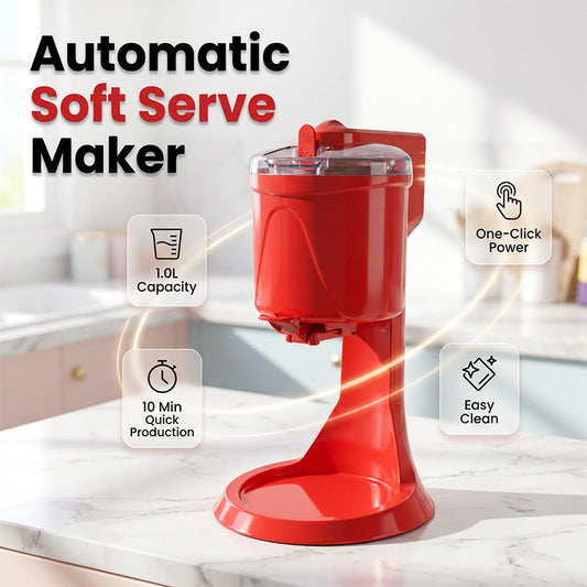 🥳2026 HOT SALE🍦🕹️ 50% OFF! Automatic Ice Cream Machine – 15‑min quick churn, 1.0L capacity. One‑touch dispensing. Homemade soft serve! 🍨✨