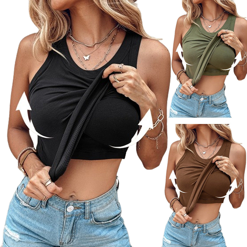 💥50％ OFF💥Women's Ribbed Tank Top with Shelf Bra|✅ Built-In Shelf Bra|🩱Stretch Breathable|🌿Versatile Layering|🧥 Flattering Slim Fit ✨