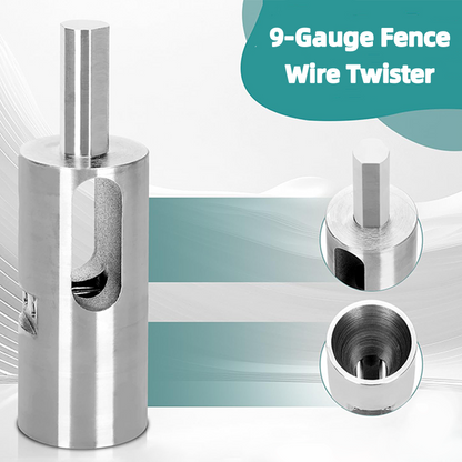 🔧🌀 9-Gauge Fence Wire Twister for 3-Jaw Drill Chuck – Heavy Duty, Fits Most Drills, Quickly Twists Wire for Fencing, Trellis & Farm Repairs. Save Time & Hands! 🧤💪✨
