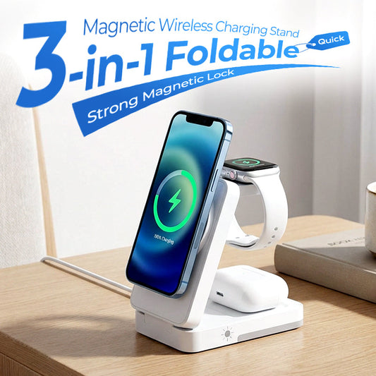 💥3-in-1 Foldable Magnetic Wireless Charging Stand