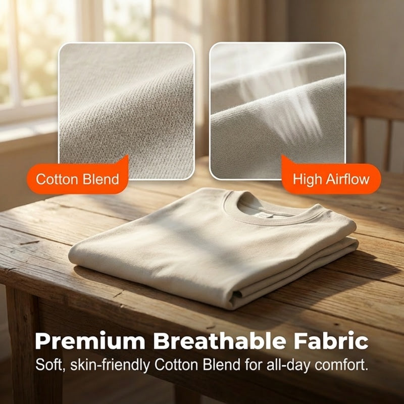 Men's Solid Color Drop-Shoulder T-Shirt