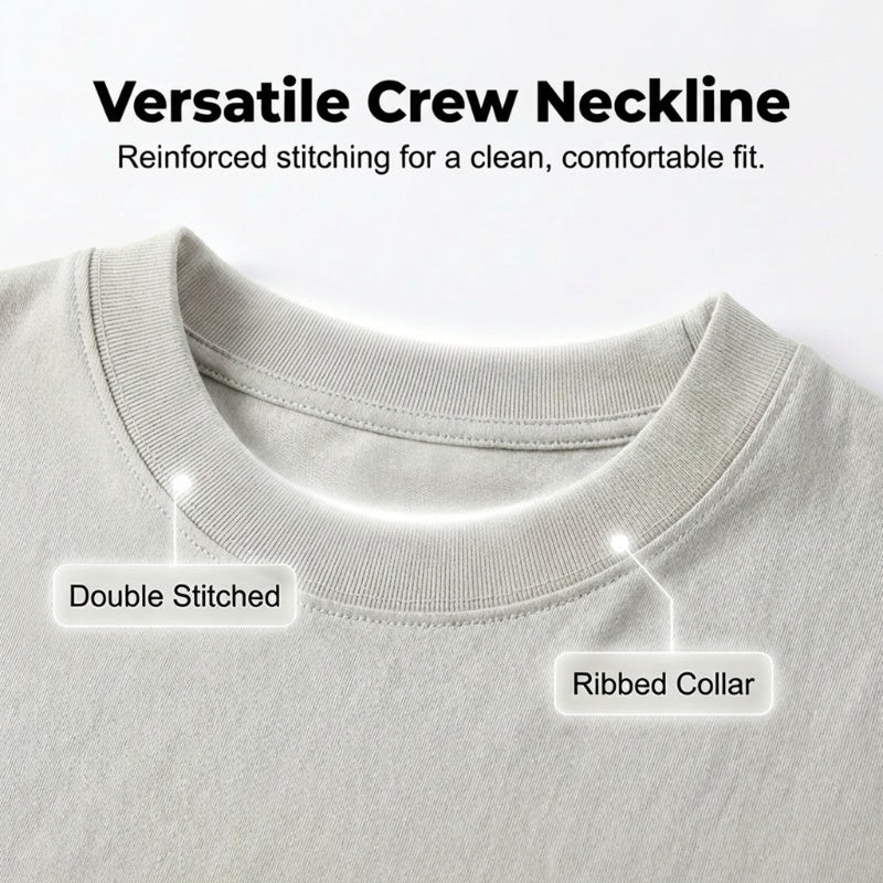 Men's Solid Color Drop-Shoulder T-Shirt