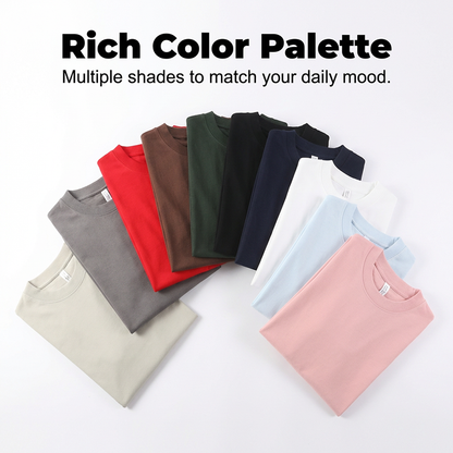 Men's Solid Color Drop-Shoulder T-Shirt