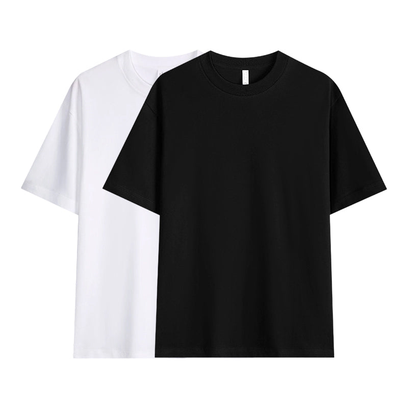 Men's Solid Color Drop-Shoulder T-Shirt