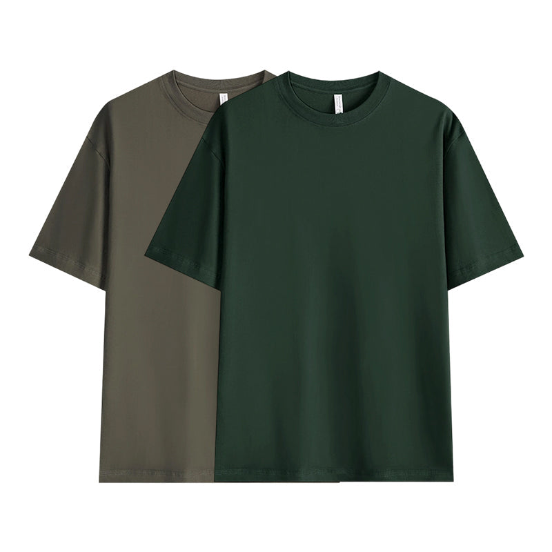 Men's Solid Color Drop-Shoulder T-Shirt