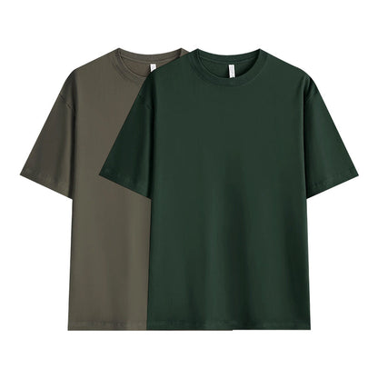 Men's Solid Color Drop-Shoulder T-Shirt