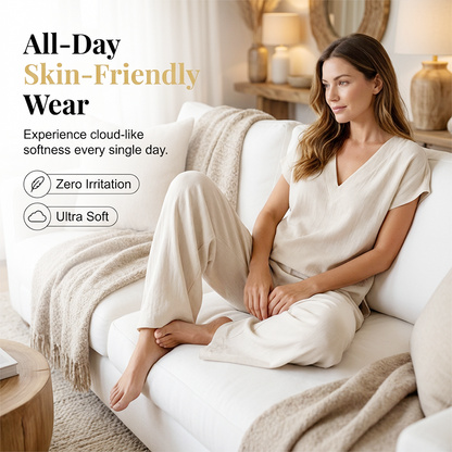 Women's Casual V-Neck Two-Piece Set