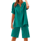 Women's Cotton Linen 2-Piece Outfit Set