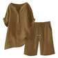 Women's Cotton Linen 2-Piece Outfit Set