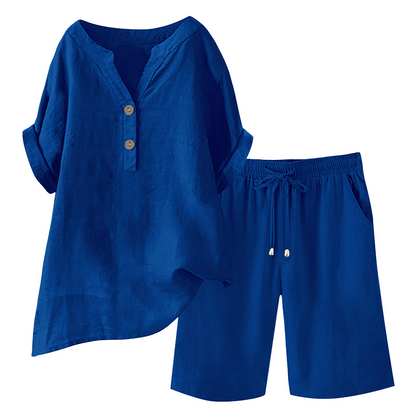 Women's Cotton Linen 2-Piece Outfit Set