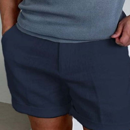 Men's Casual Linen Shorts with Pockets