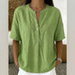 Women's Casual Short Sleeve V-Neck Shirt