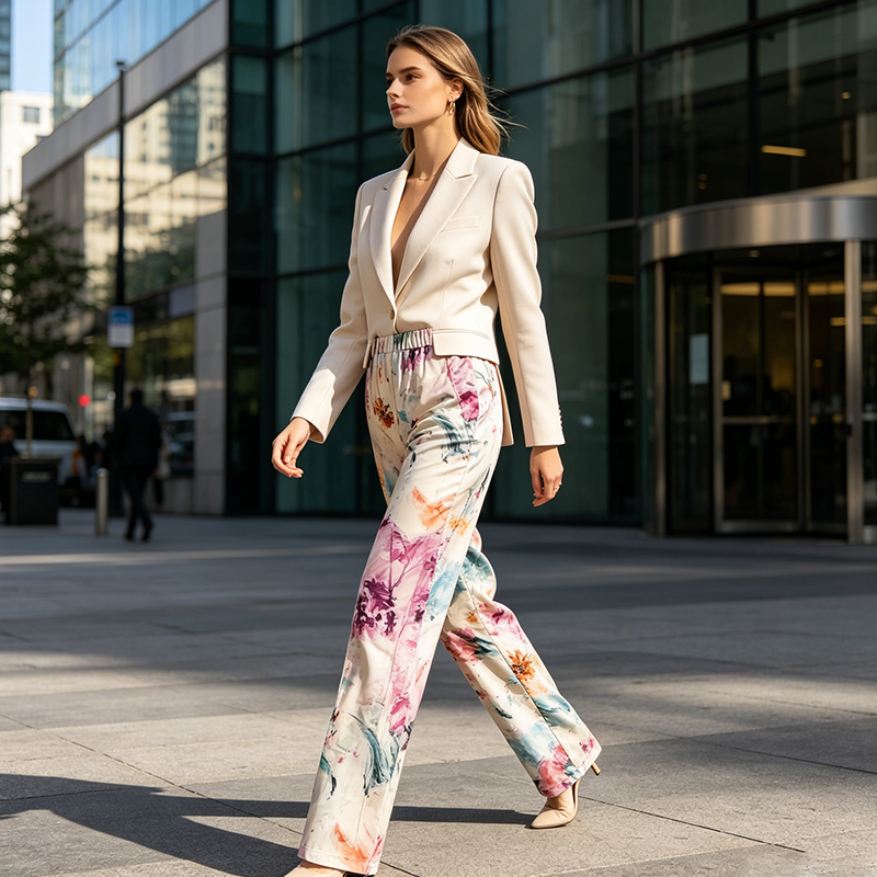 Women's Floral Print Casual Pants