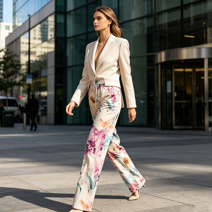 Women's Floral Print Casual Pants