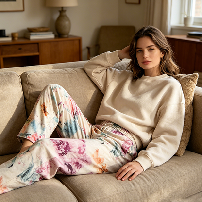 Women's Floral Print Casual Pants