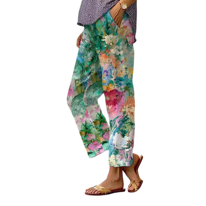 Women's Floral Print Casual Pants