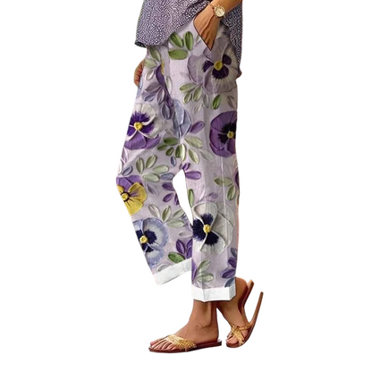 Women's Floral Print Casual Pants