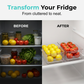 Clear Stackable Refrigerator Organizer Bin with Handles