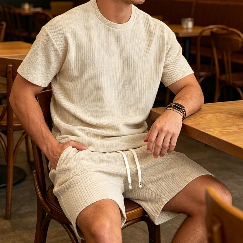 Men's Summer Casual T-Shirt & Shorts Set