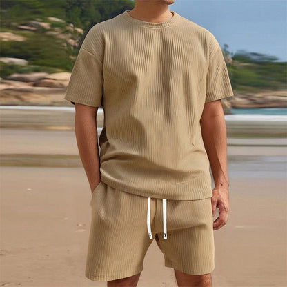 Men's Summer Casual T-Shirt & Shorts Set