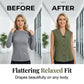 Women’s V-Neck Button-Down Top