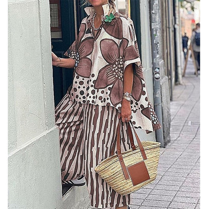 Women's Print Top & Pants 2-Piece Set
