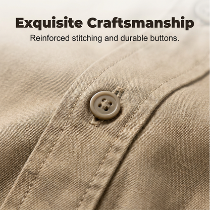 Men's Casual Long Sleeve Shirt with Pockets