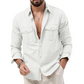 Men's Casual Long Sleeve Shirt with Pockets