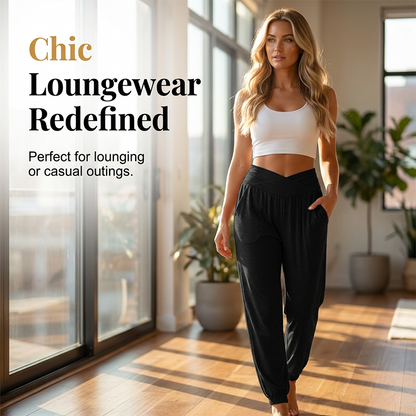 Women's High-Waist Casual Jogger Pants with Pockets
