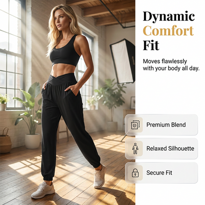 Women's High-Waist Casual Jogger Pants with Pockets