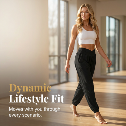Women's High-Waist Casual Jogger Pants with Pockets