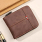 👛 LIMITED-TIME 50% OFF! ✨ Men's PU Leather Wallet – Zip-Around, 4 Colors, 11.5x9.5cm 🤵