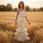 👗💫 Women's Strapless Tiered Ruffle Smocked Dress – Elegant, Flattering, Versatile Occasion Wear ✨