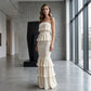 👗💫 Women's Strapless Tiered Ruffle Smocked Dress – Elegant, Flattering, Versatile Occasion Wear ✨