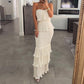 👗💫 Women's Strapless Tiered Ruffle Smocked Dress – Elegant, Flattering, Versatile Occasion Wear ✨