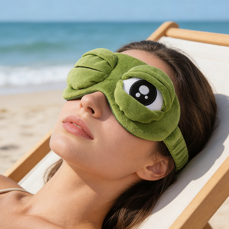 ✨Soft Funny Frog 3D Sleep Mask