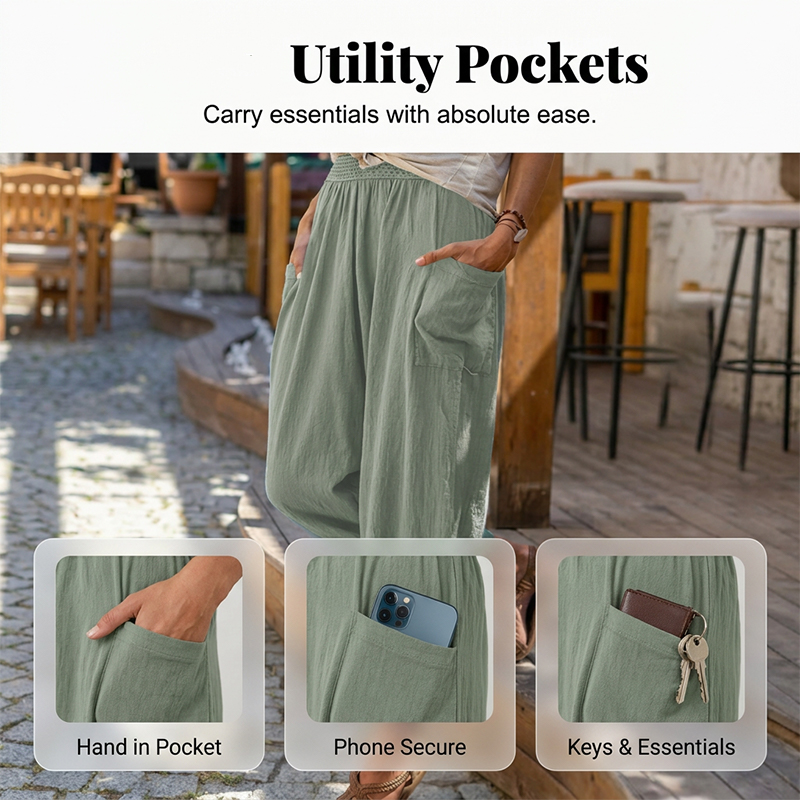 Women's Casual Linen Blend Harem Pants