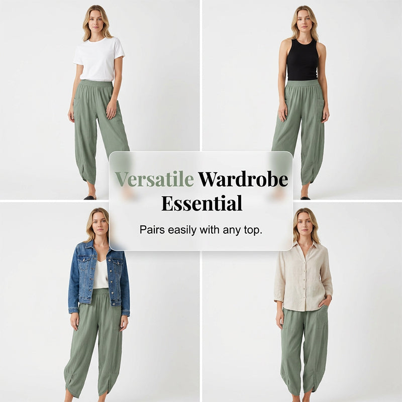 Women's Casual Linen Blend Harem Pants