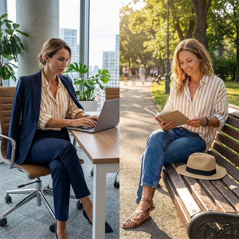 Women's Casual Striped Pullover Shirt