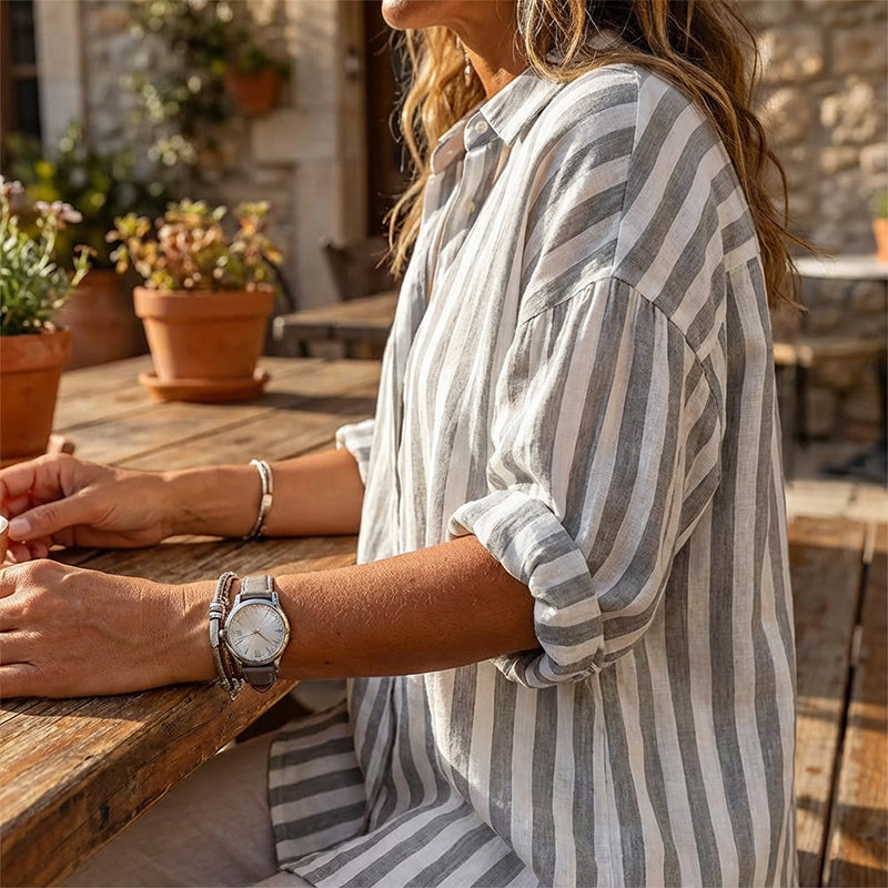 Women's Casual Striped Pullover Shirt