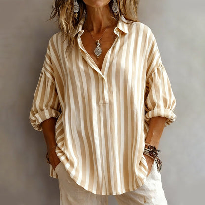 Women's Casual Striped Pullover Shirt