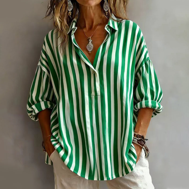 Women's Casual Striped Pullover Shirt