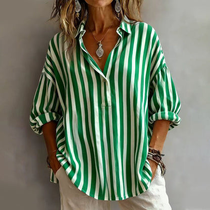 Women's Casual Striped Pullover Shirt