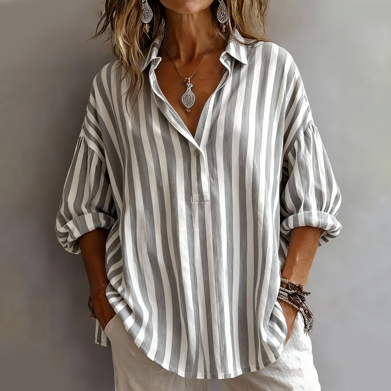 Women's Casual Striped Pullover Shirt