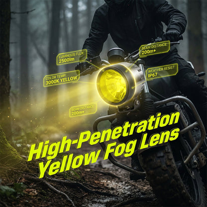 Yellow Fog Light Cover for Motorcycle Spotlights
