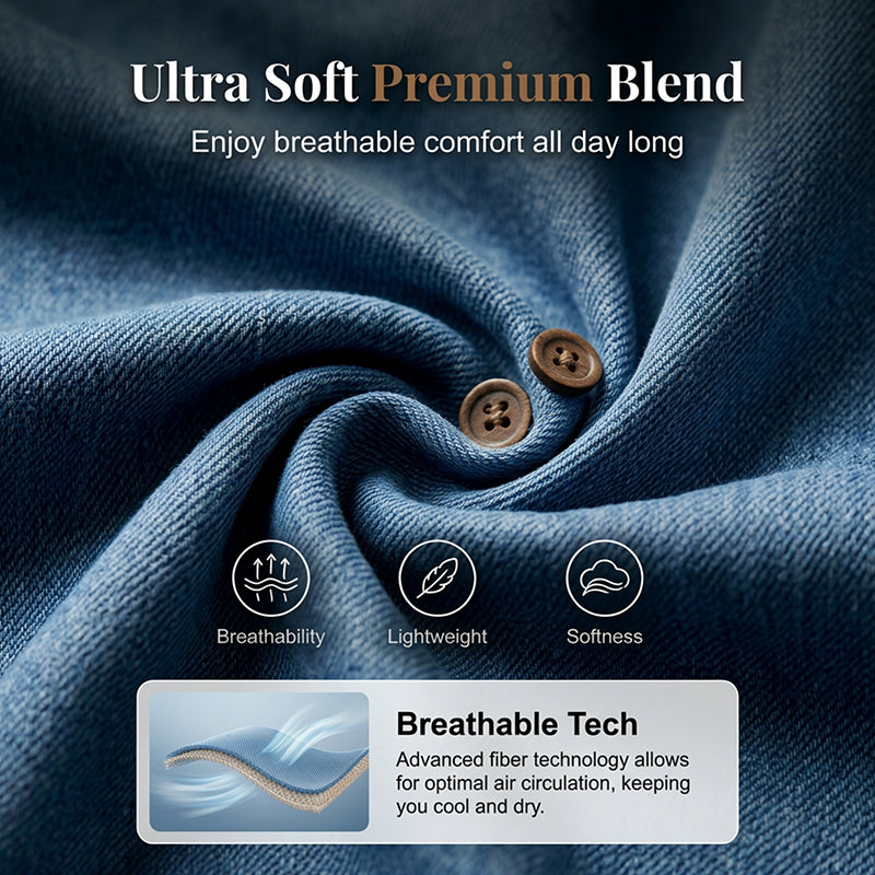 Women's Breathable Casual Denim Look Top