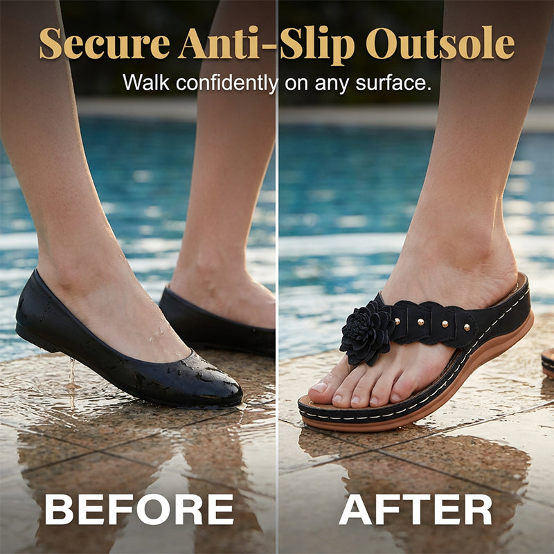 🌷Women's Floral Thong Sandals with Arch Support 🌸 Lightweight, Stylish & Unbelievably Comfy